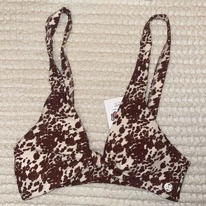 NWT Brown Cow Print Bikini | Virtue Top